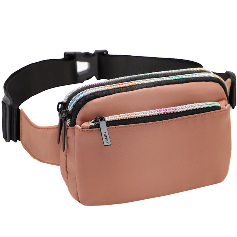 Tinyat Fanny Pack for Women Crossbody Bag Fanny Pack Waterproof Belt Purse for Outdoor Cycling Shopping