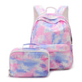 Tinyat Women Backpack for College Student Men Casual Laptop Waterproof Daypack with Lunch Bag Blue