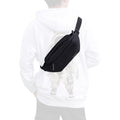 Tinyat Sports Fanny Packs for Men Waterproof Crossbody Waist Man Bag Unisex Black