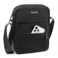 Tinyat Mens Shoulder Sling Bags 9 Pockets Messenger Business Crossbody Bags for Office Work Black