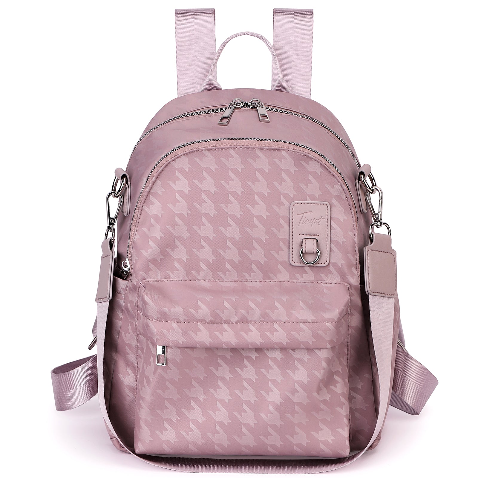 Tinyat Backpack for Women Shoulders Bag Convertible Ladies Bags Waterproof for Travel Concert and Daily Use