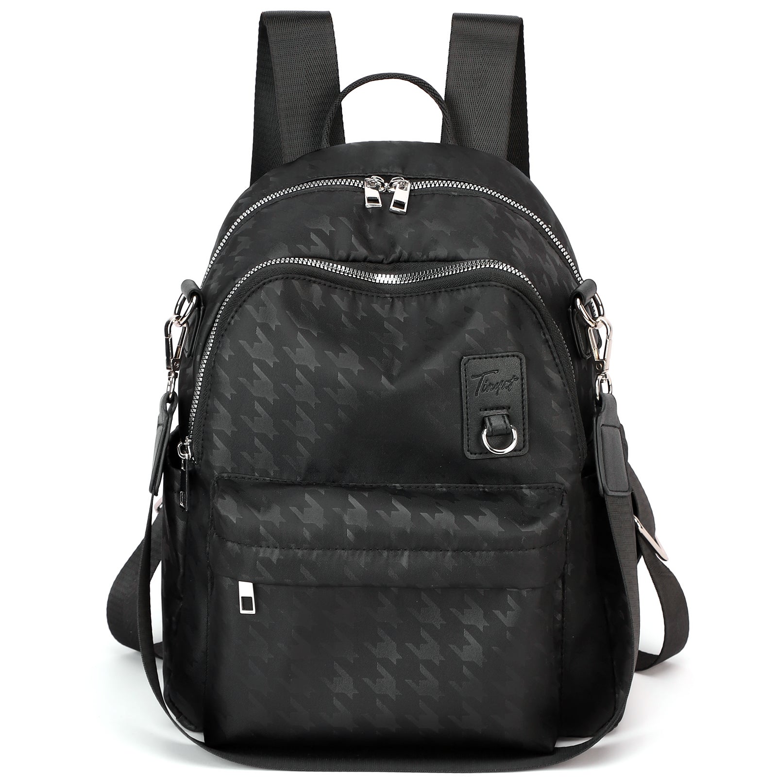 Tinyat Backpack for Women Shoulders Bag Convertible Ladies Bags Waterproof for Travel Concert and Daily Use