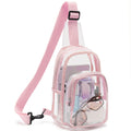Tinyat Clear Sling Bag for Women Pvc Men Waterproof Usb Crossbody Bag for Men and Women concerts, sports events