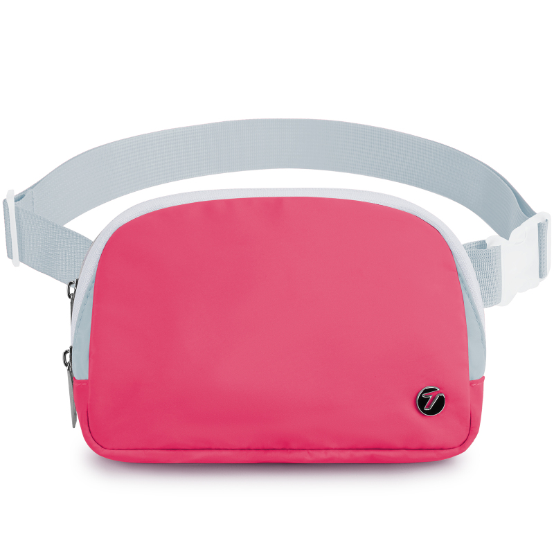 TINYAT Fanny Pack for Women 3 Zipper Pockets Waist Bag Waterproof Belt Bag Purse for Walking Shopping