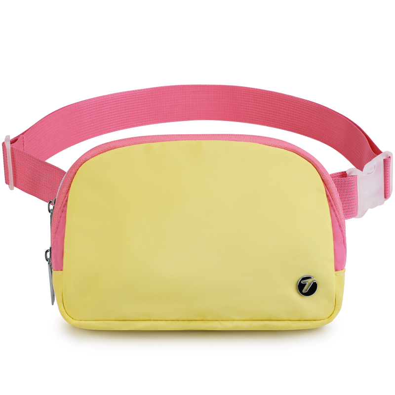 TINYAT Fanny Pack for Women 3 Zipper Pockets Waist Bag Waterproof Belt Bag Purse for Walking Shopping